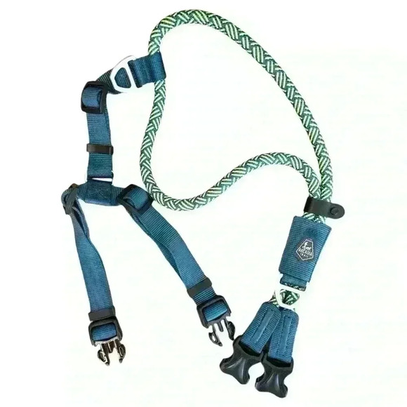 Arcadia Trail Rope Dog Harness, Turqouise, “Mountain Dew” Green, Size Large - Picture 1 of 12